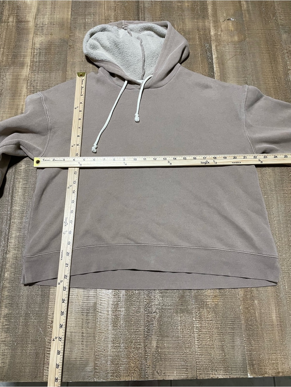 Z Supply Taupe Pullover Hoodie Sweatshirt - Picture 5 of 5